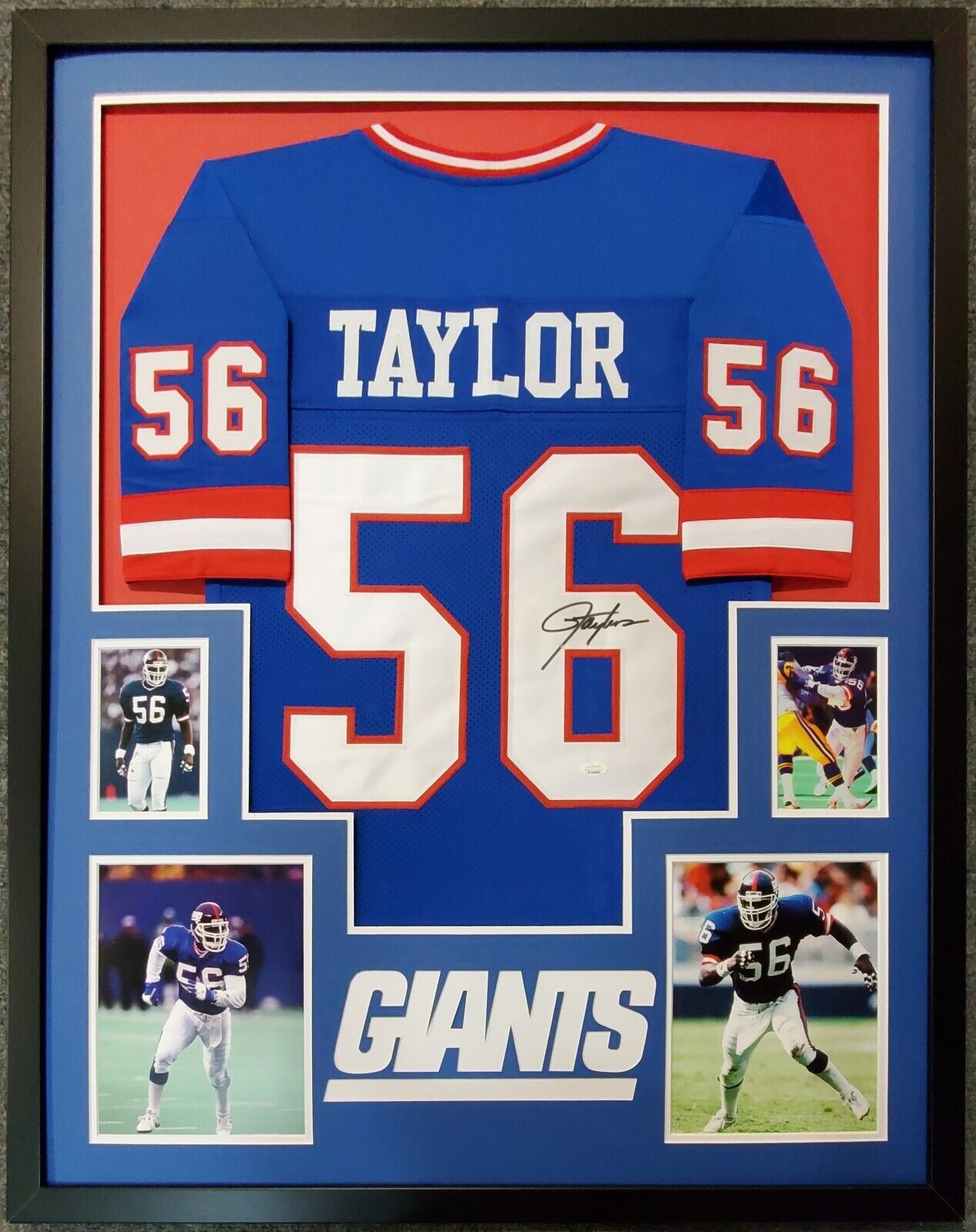 MVP Authentics Framed New York Giants Lawrence Taylor Autographed Signed Jersey Jsa Coa 539.10 sports jersey framing , jersey framing