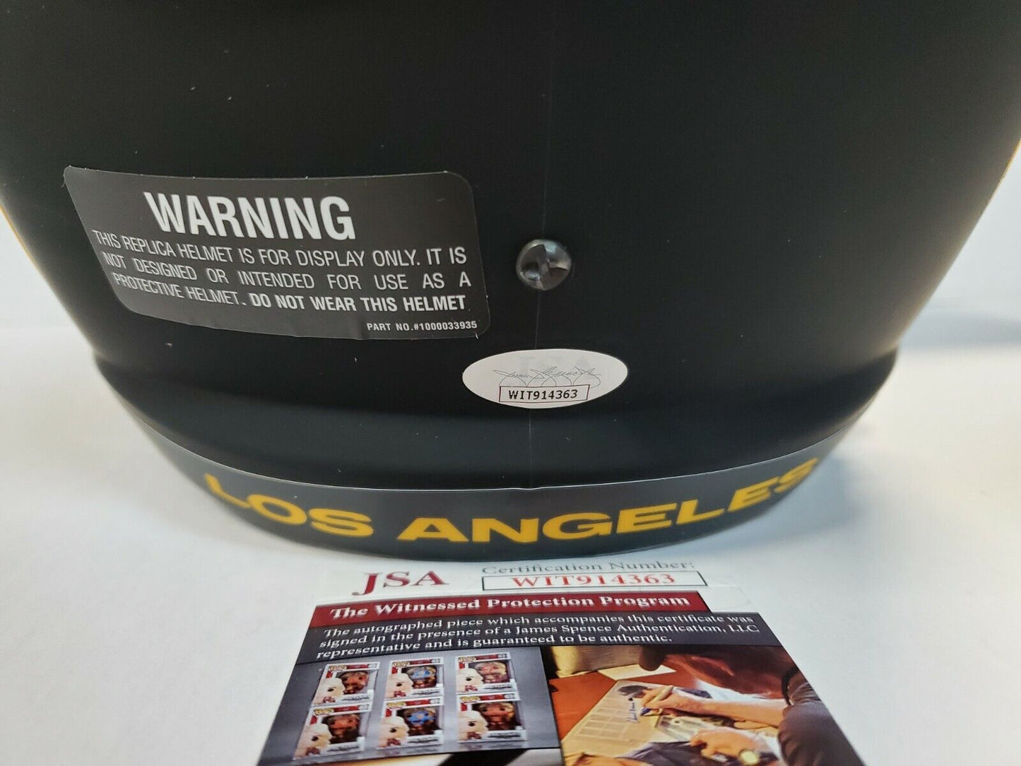 MVP Authentics La Rams Jalen Ramsey Autograph Signed Full Size Replica Eclipse Helmet Jsa Coa 315 sports jersey framing , jersey framing