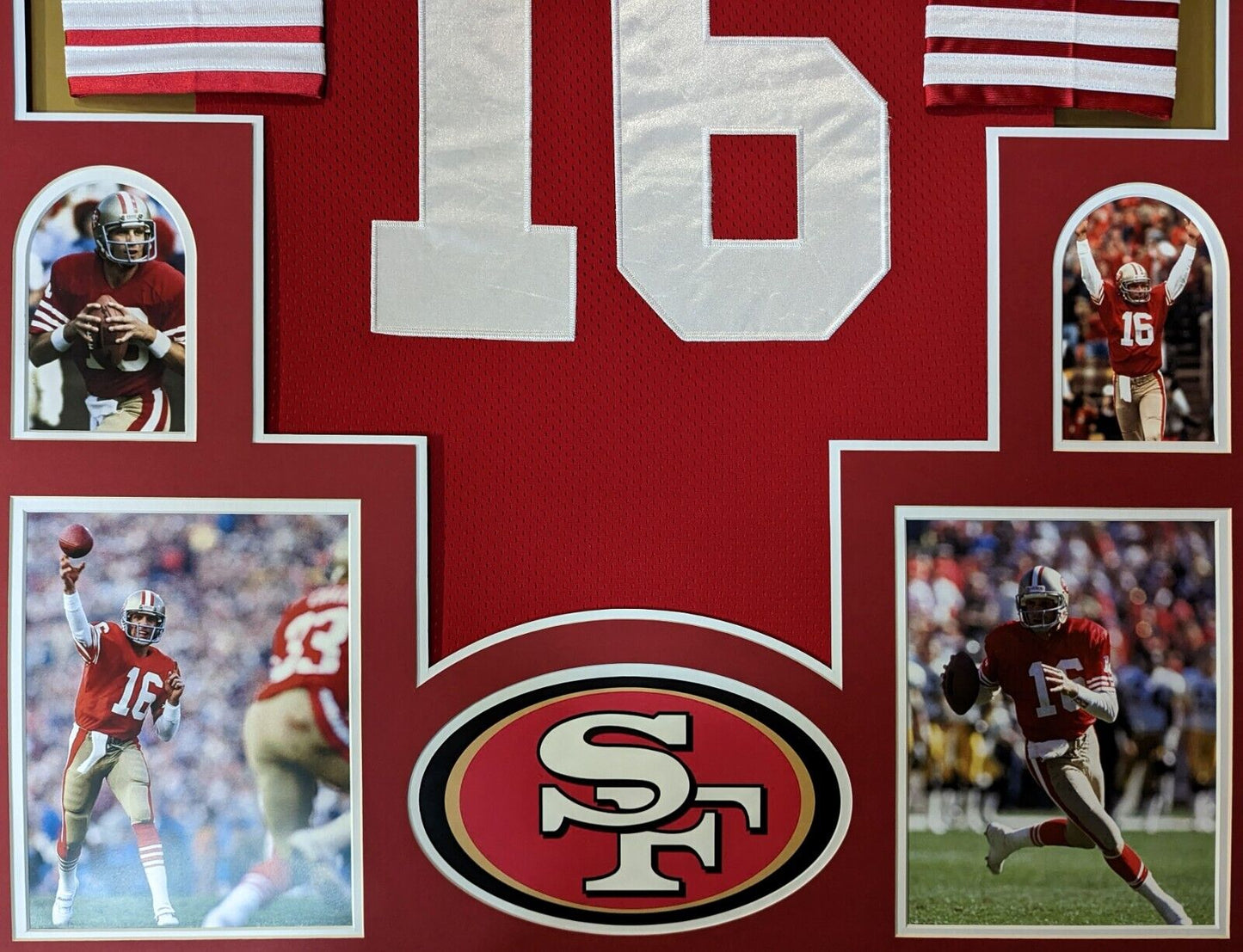 MVP Authentics Custom Framed San Francisco 49Ers Joe Montana Jersey Display 270 sports jersey framing , jersey framing