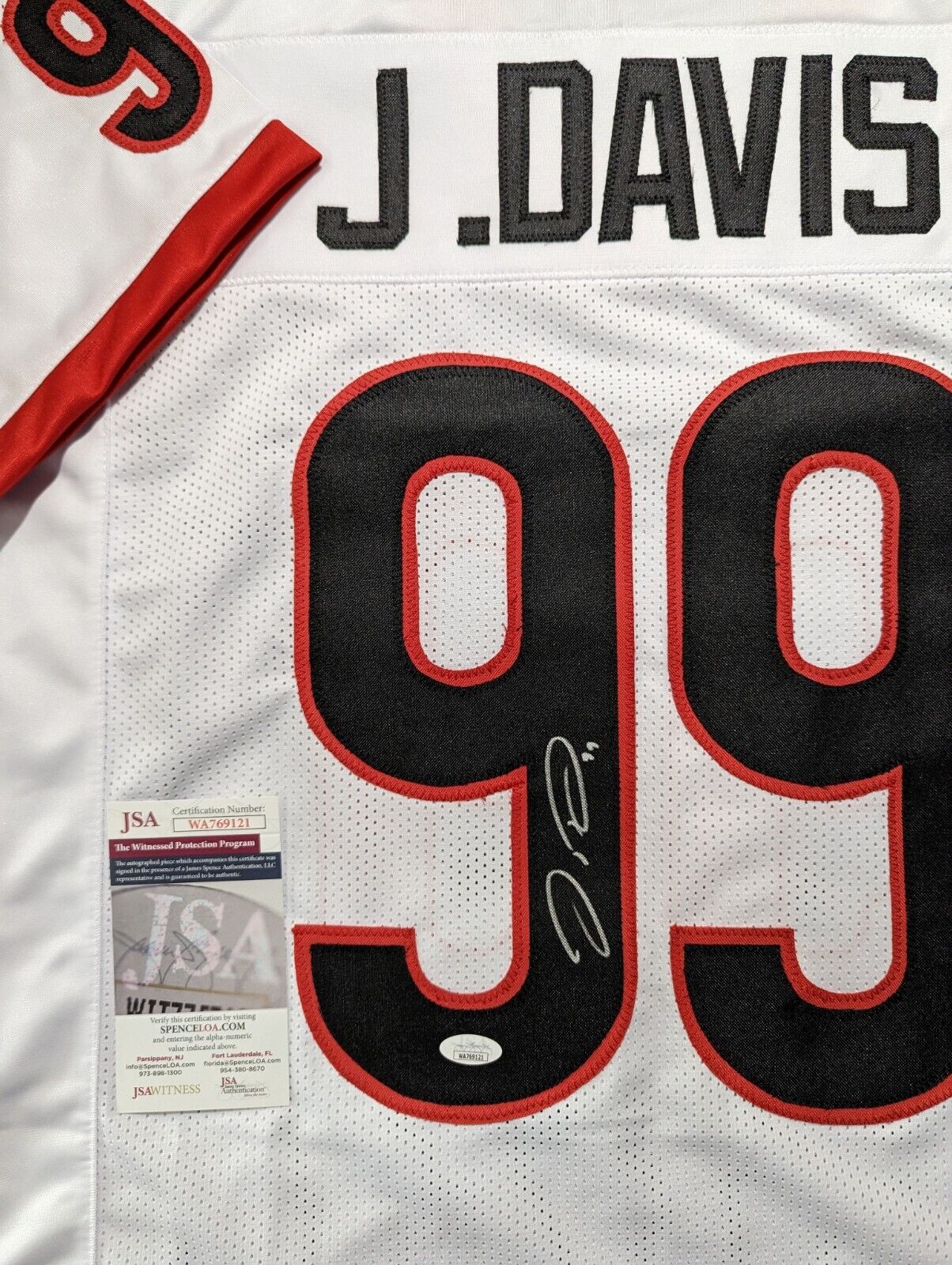 MVP Authentics Georgia Bulldogs Jordan Davis Autographed Signed Jersey Jsa  Coa 144 sports jersey framing , jersey framing