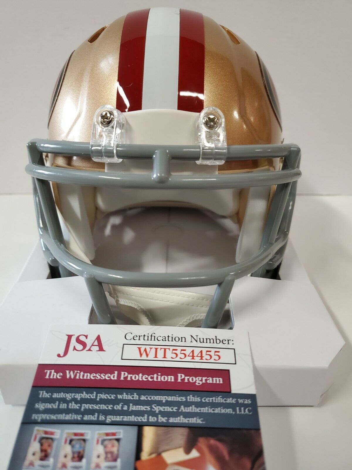 MVP Authentics San Francisco 49Ers Anquan Boldin Autographed Speed Mini Helmet Jsa Coa 116.10 sports jersey framing , jersey framing