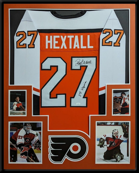 MVP Authentics Framed Philadelphia Flyers Ron Hextall Autographed Signed Jersey Jsa Coa 472.50 sports jersey framing , jersey framing