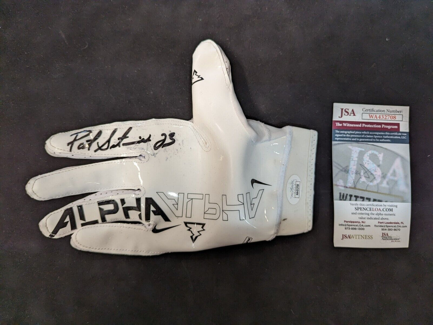 MVP Authentics Miami Dolphins Patrick Surtain Sr Autographed Signed Glove Jsa Coa 90 sports jersey framing , jersey framing