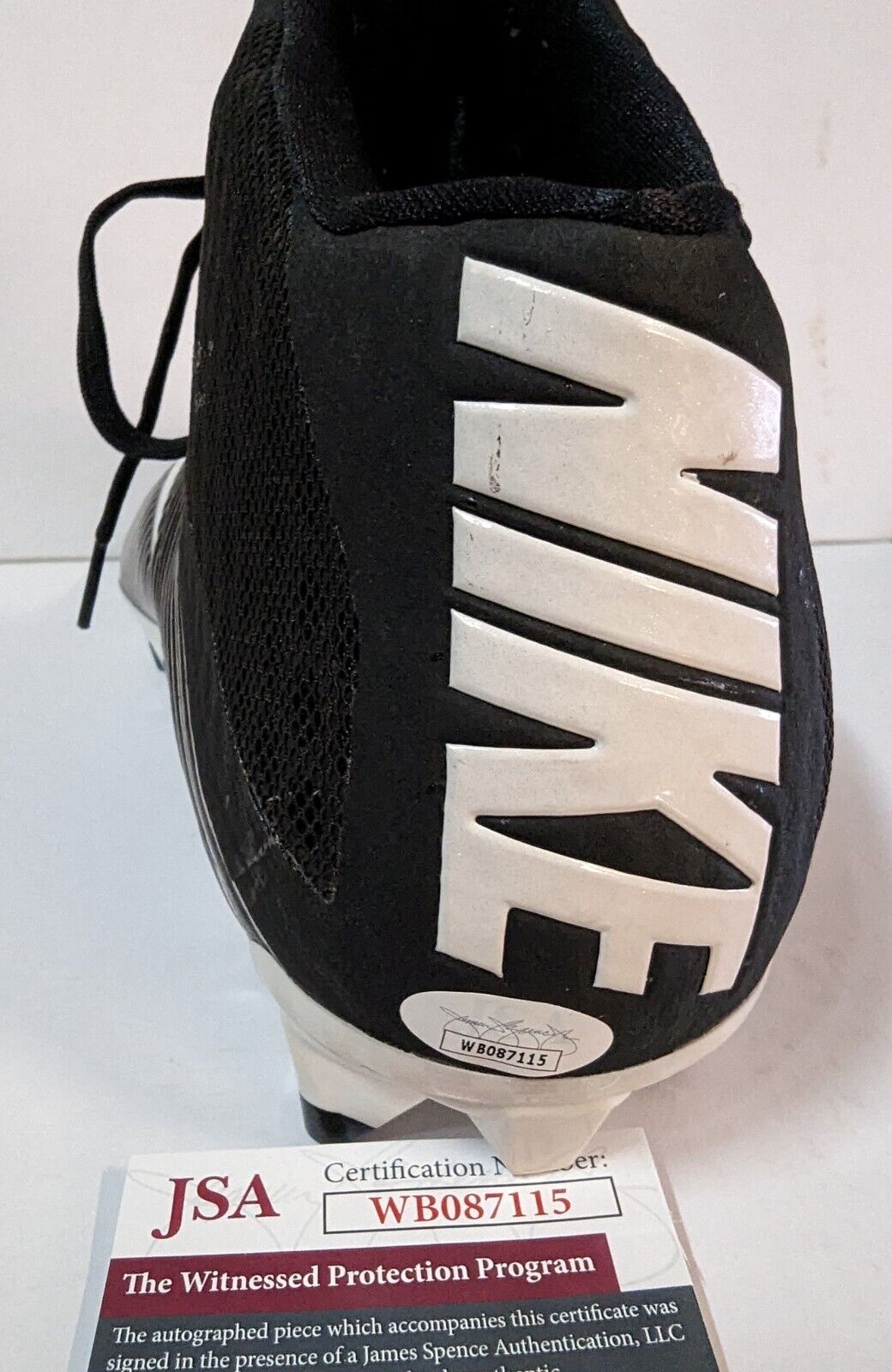 MVP Authentics Carolina Panthers Brian Burns Signed Cleat Jsa Coa 135 sports jersey framing , jersey framing