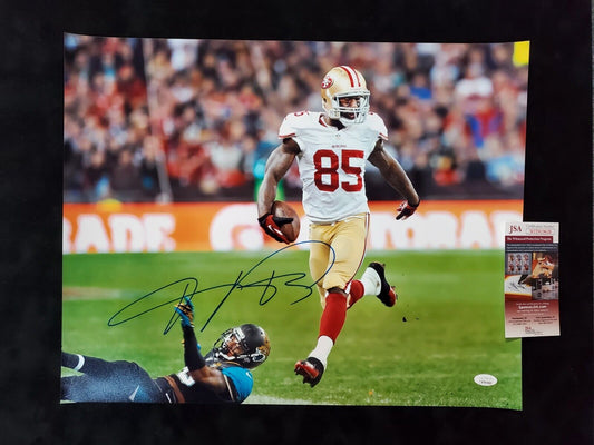MVP Authentics San Francisco 49Ers Vernon Davis Autographed Signed 16X20 Photo Jsa Coa 108 sports jersey framing , jersey framing