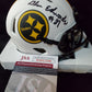 MVP Authentics Pittsburgh Steelers Glen Edwards Signed Lunar Mini Helmet Jsa Coa 76.50 sports jersey framing , jersey framing