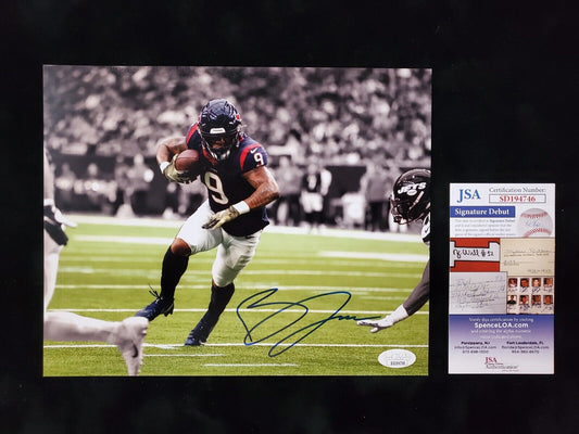 MVP Authentics Houston Texans Brevin Jordan Autographed Signed 8X10 Photo Jsa Coa 54 sports jersey framing , jersey framing