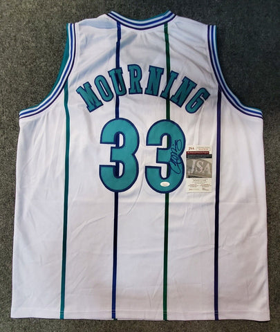 Alonzo Mourning autographed signed 16x20 photo NBA Charlotte Hornets JSA  Witness
