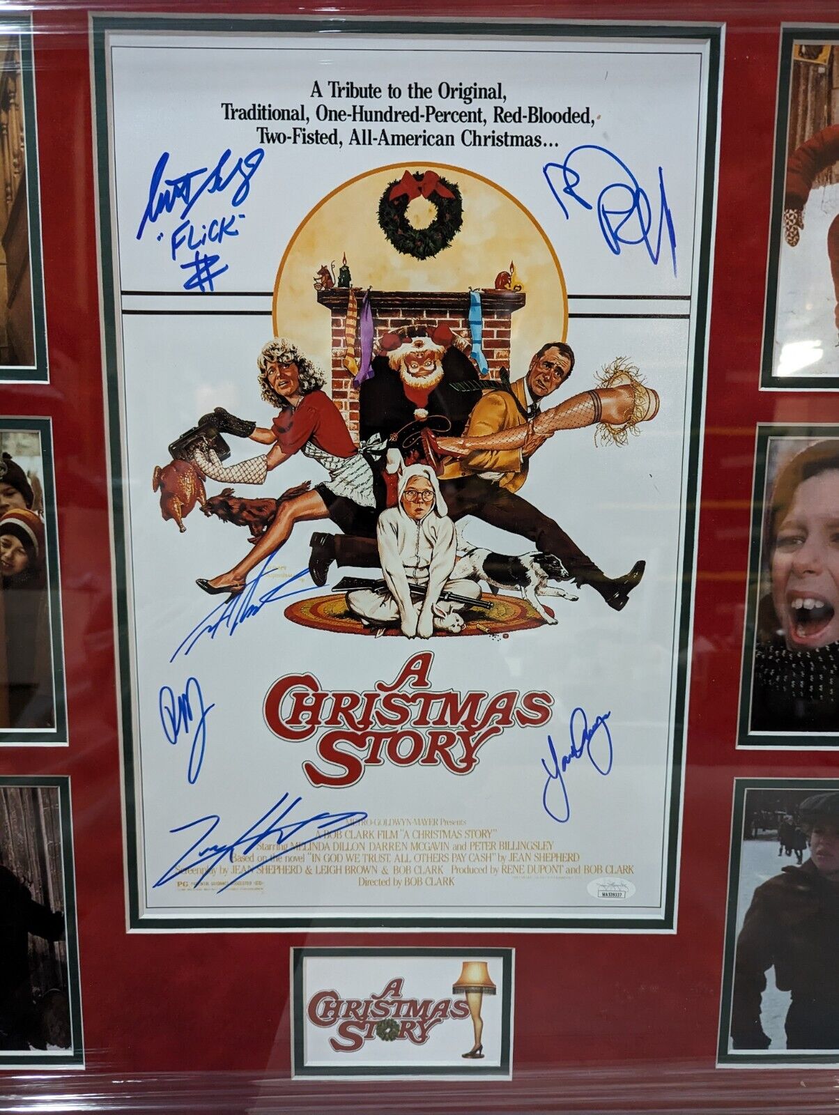 MVP Authentics Custom Framed A Christmas Story 11X17 Movie Poster Signed By 6 Actors Jsa Coa 1125 sports jersey framing , jersey framing