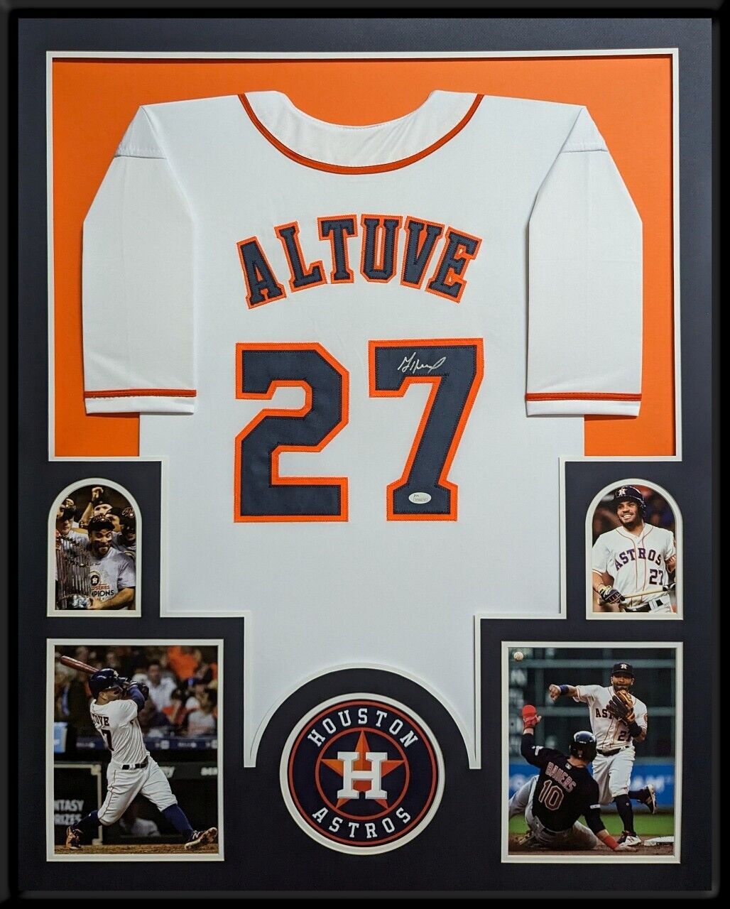 MVP Authentics Framed Houston Astros Jose Altuve Autographed Signed Jersey Jsa Coa 765 sports jersey framing , jersey framing