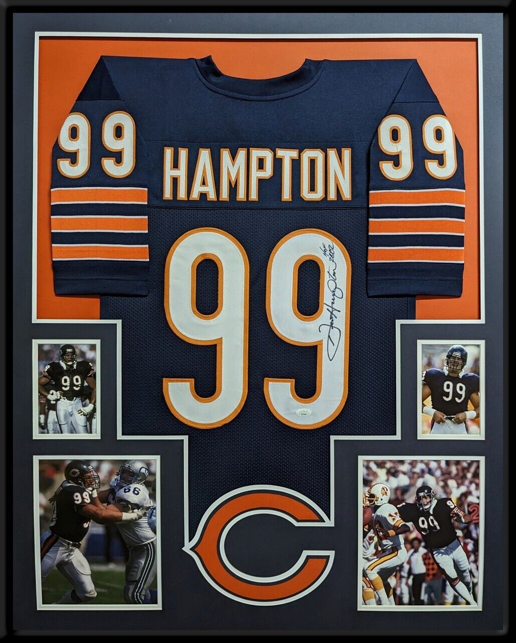 MVP Authentics Framed Dan Hampton Autographed Signed Inscribed Chicago Bears Jersey Jsa Coa 450 sports jersey framing , jersey framing