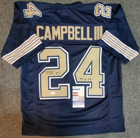 MVP Authentics Pitt Panthers Phil Campbell Iii Signed Inscr. "Lets Go Pitt!" Jersey Jsa Coa 63 sports jersey framing , jersey framing