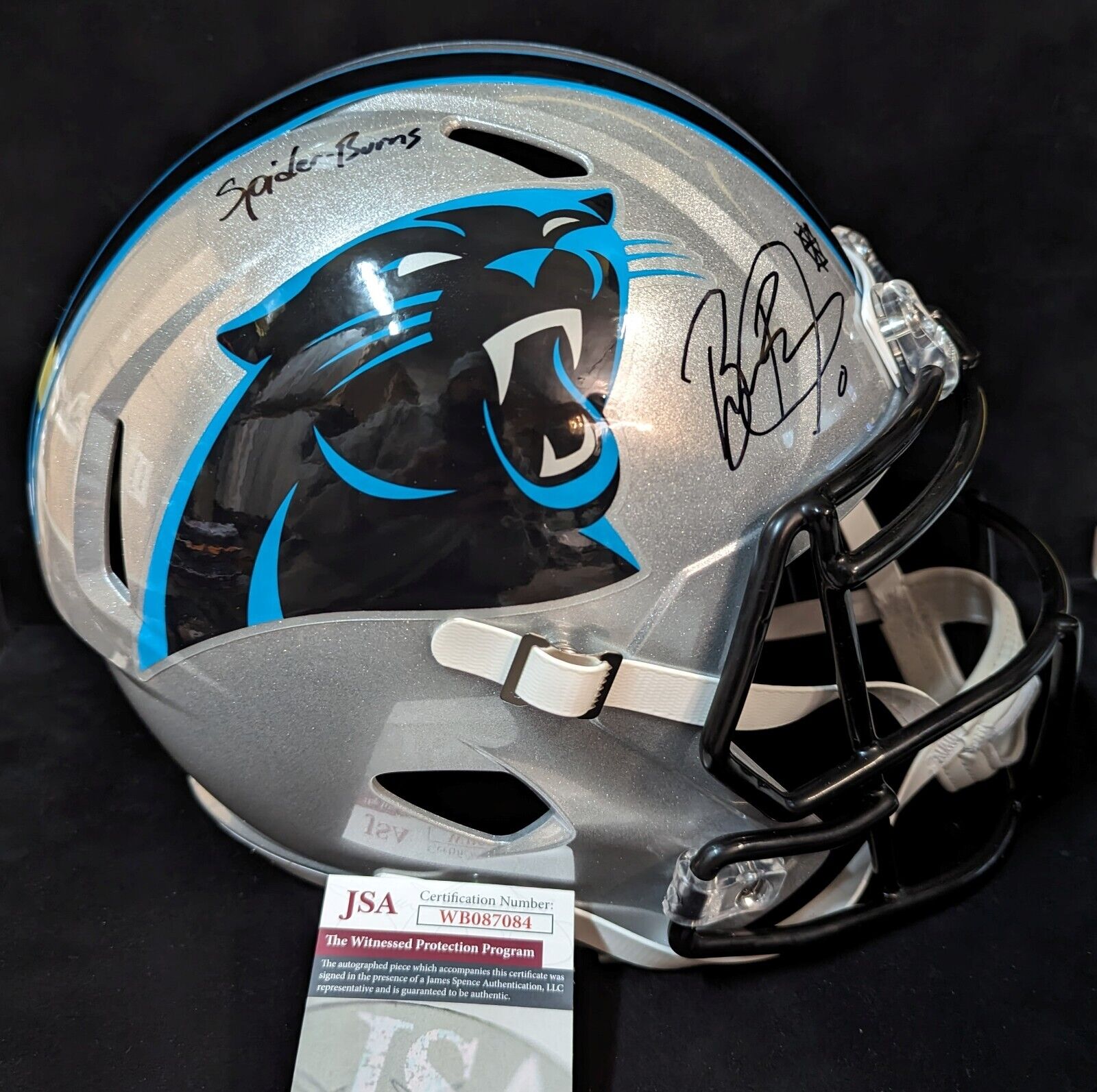 MVP Authentics Carolina Panthers Brian Burns Signed Inscribed Full Size Speed Rep Helmet Jsa 292.50 sports jersey framing , jersey framing
