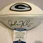 MVP Authentics John Kuhn Autographed Signed Green Bay Packers Logo Football Beckett Coa 107.10 sports jersey framing , jersey framing
