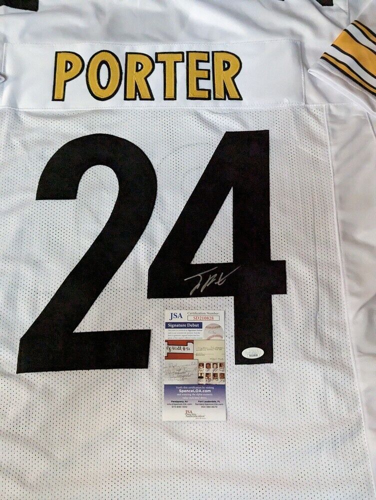 MVP Authentics Pittsburgh Steelers Joey Porter Jr Autographed Signed Jersey Jsa Coa 117 sports jersey framing , jersey framing
