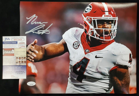 MVP Authentics Georgia Bulldogs Nolan Smith Jr Autographed Signed 11X14 Photo Jsa Coa 58.50 sports jersey framing , jersey framing