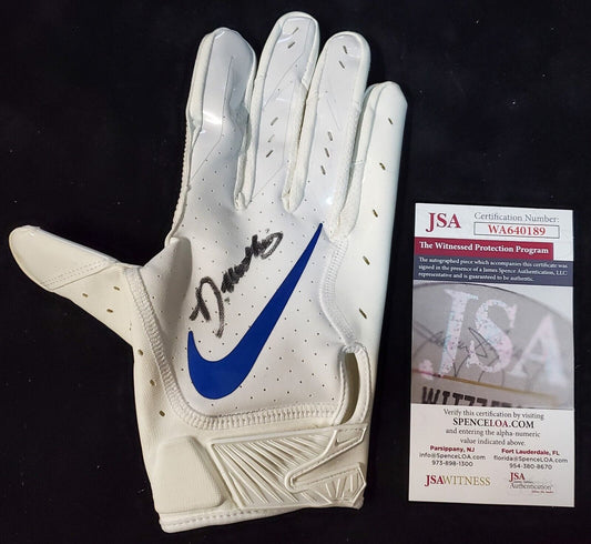 MVP Authentics Denver Broncos Damarri Mathis Autographed Signed Glove Jsa Coa 90 sports jersey framing , jersey framing