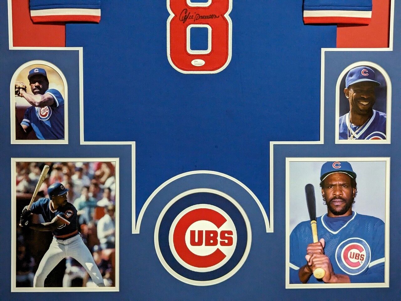MVP Authentics Framed Chicago Cubs Andre Dawson Autographed Signed Jersey Jsa Coa 607.50 sports jersey framing , jersey framing