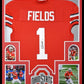 MVP Authentics Framed Ohio State Buckeyes Justin Fields Autographed Signed Jersey Jsa Coa 540 sports jersey framing , jersey framing