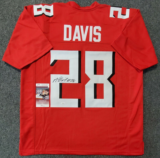 MVP Authentics Atlanta Falcons Mike Davis Autographed Signed Jersey Jsa Coa 98.10 sports jersey framing , jersey framing