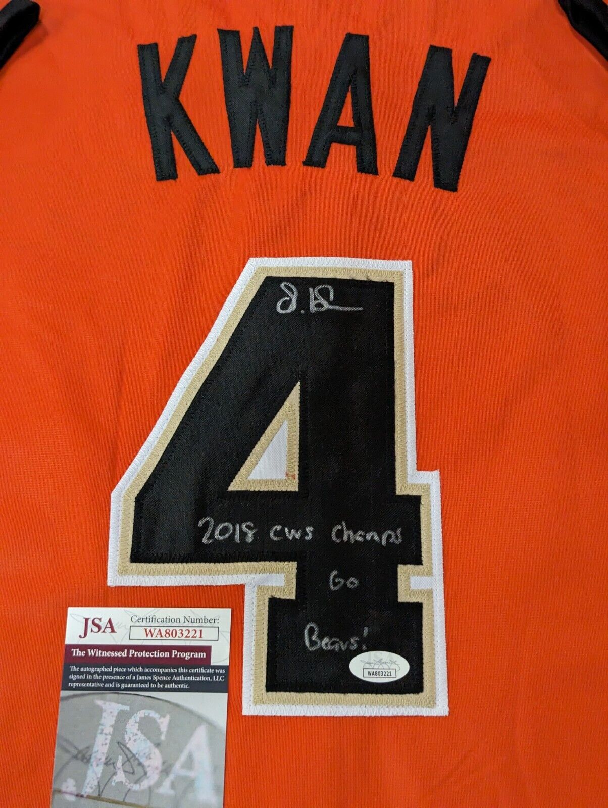MVP Authentics Oregon State Beavers Steven Kwan Signed Inscribed Jersey - Jsa Coa 247.50 sports jersey framing , jersey framing