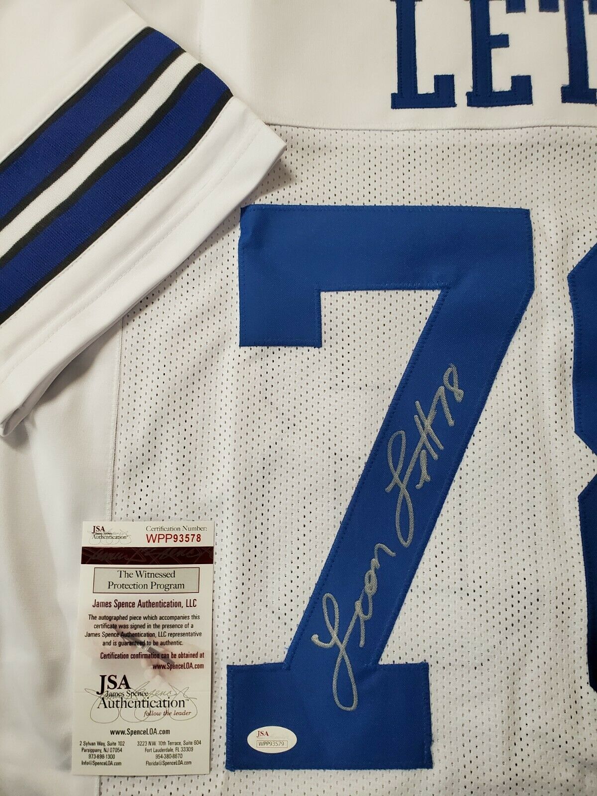 MVP Authentics Leon Lett Autographed Signed Dallas Cowboys Jersey Jsa  Coa 117 sports jersey framing , jersey framing