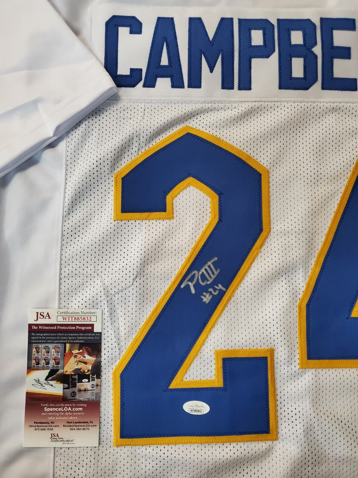 MVP Authentics Pitt Panthers Phil Campbell Iii Autographed Signed Jersey Jsa Coa 45 sports jersey framing , jersey framing