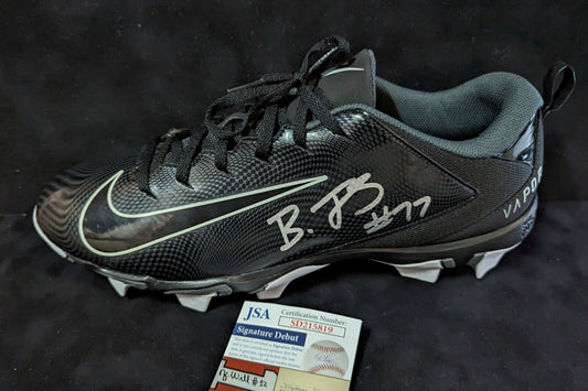 MVP Authentics Pittsburgh Steelers Broderick Jones Autographed Signed Cleat Jsa Coa 81 sports jersey framing , jersey framing