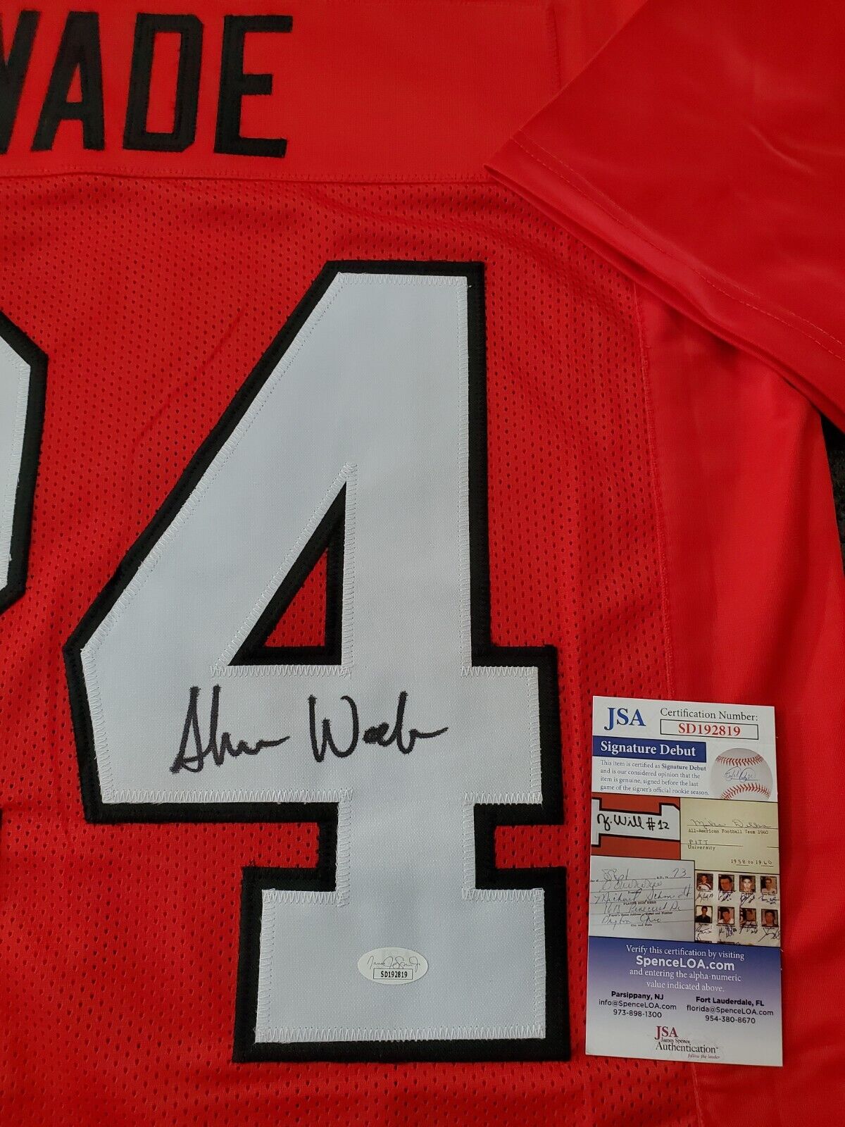 MVP Authentics Ohio State Buckeyes Shaun Wade Autographed Signed Jersey Jsa Signature Debut Coa 125.10 sports jersey framing , jersey framing