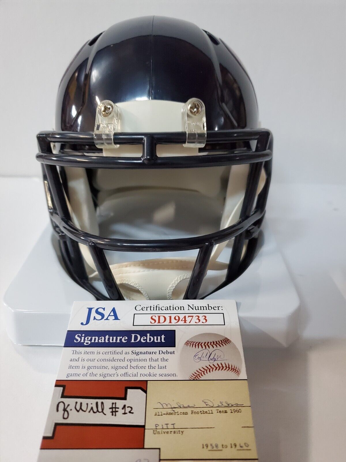 MVP Authentics Houston Texans Brevin Jordan Signed Speed Mini Helmet Jsa Coa 90 sports jersey framing , jersey framing