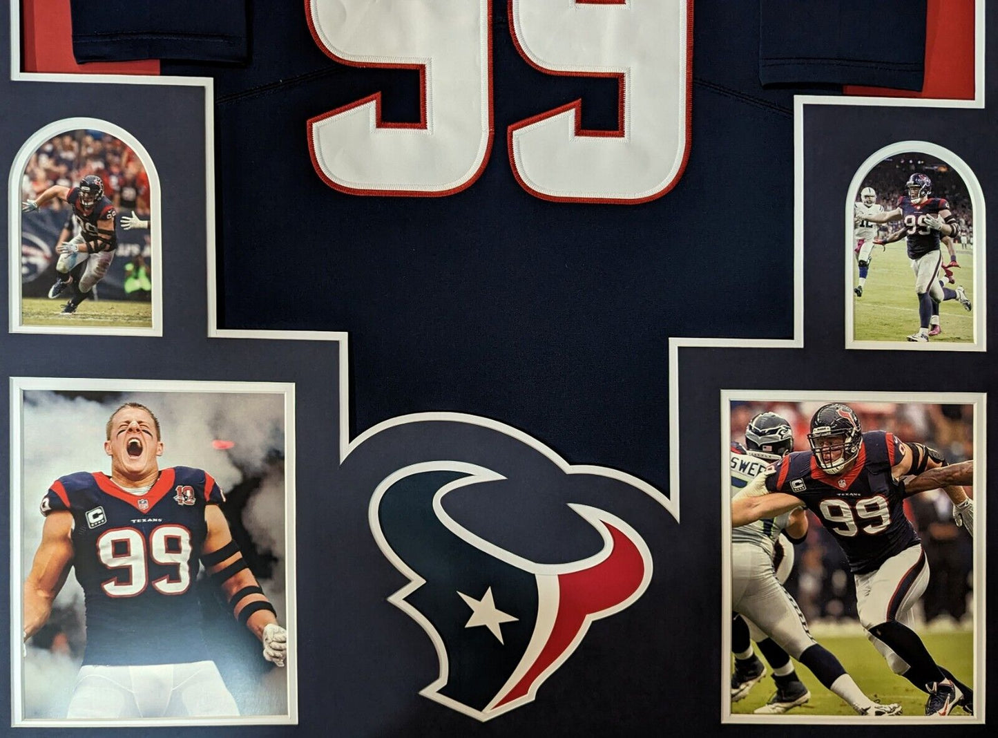 MVP Authentics Framed Houston Texans Jj Watt Unsigned Jersey Display 270 sports jersey framing , jersey framing