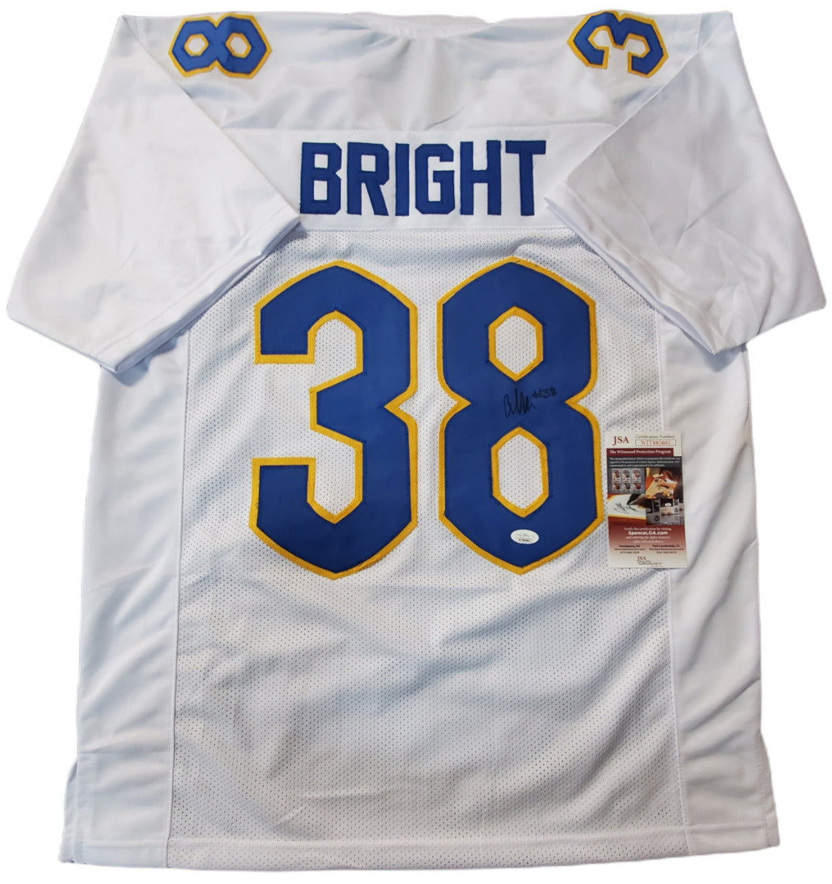 MVP Authentics Pitt Panthers Cam Bright Autographed Signed Jersey Jsa Coa 36 sports jersey framing , jersey framing