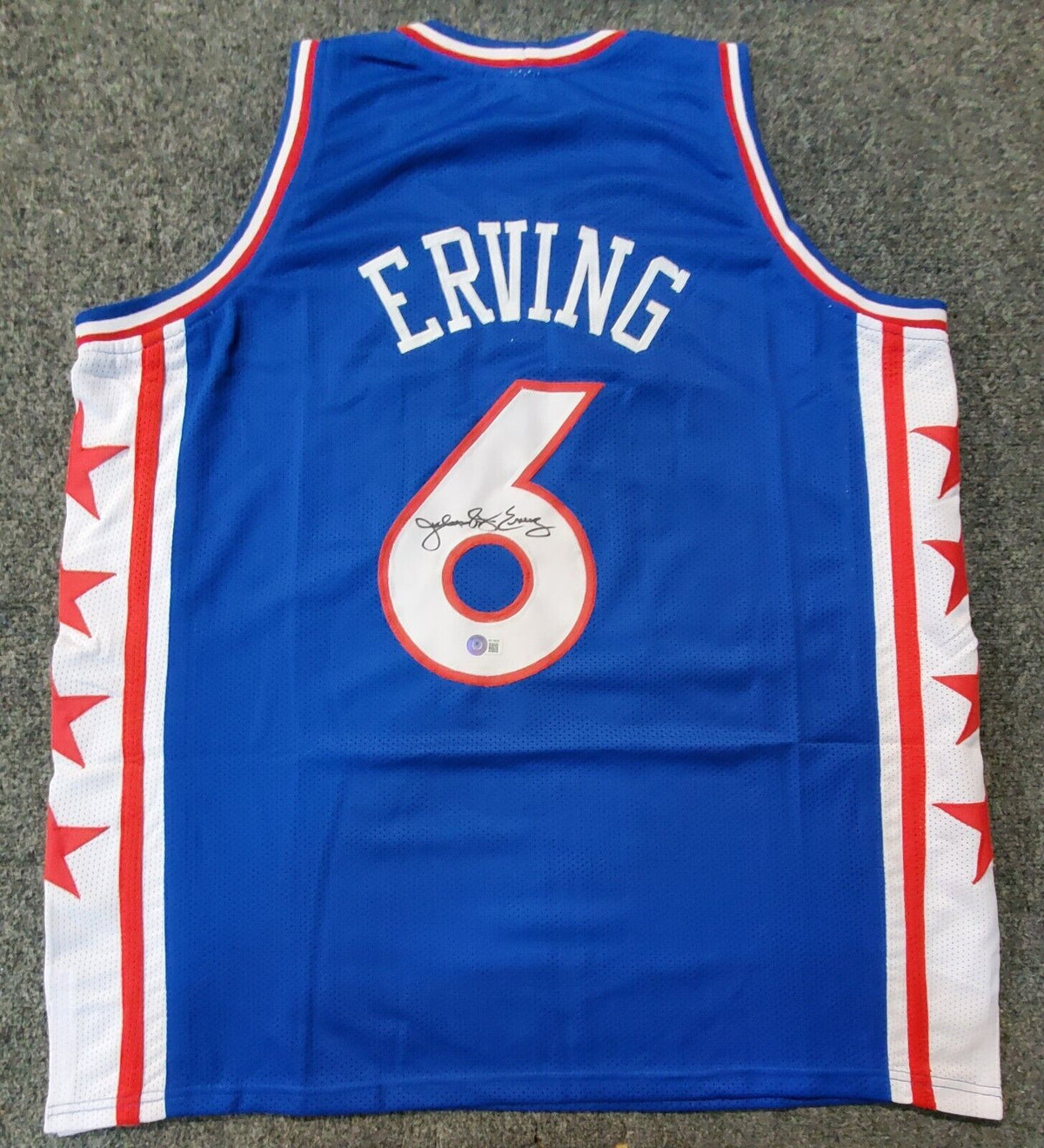 MVP Authentics Philadelphia 76Ers Julius "Dr. J" Erving Autographed Signed Jersey Beckett Holo 252 sports jersey framing , jersey framing
