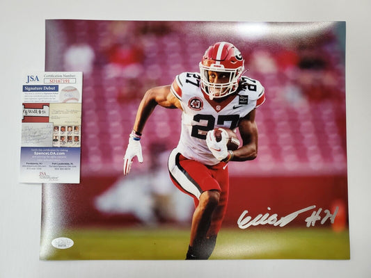 MVP Authentics Georgia Bulldogs Eric Stokes Autographed Signed 11X14 Photo Jsa  Coa 71.10 sports jersey framing , jersey framing