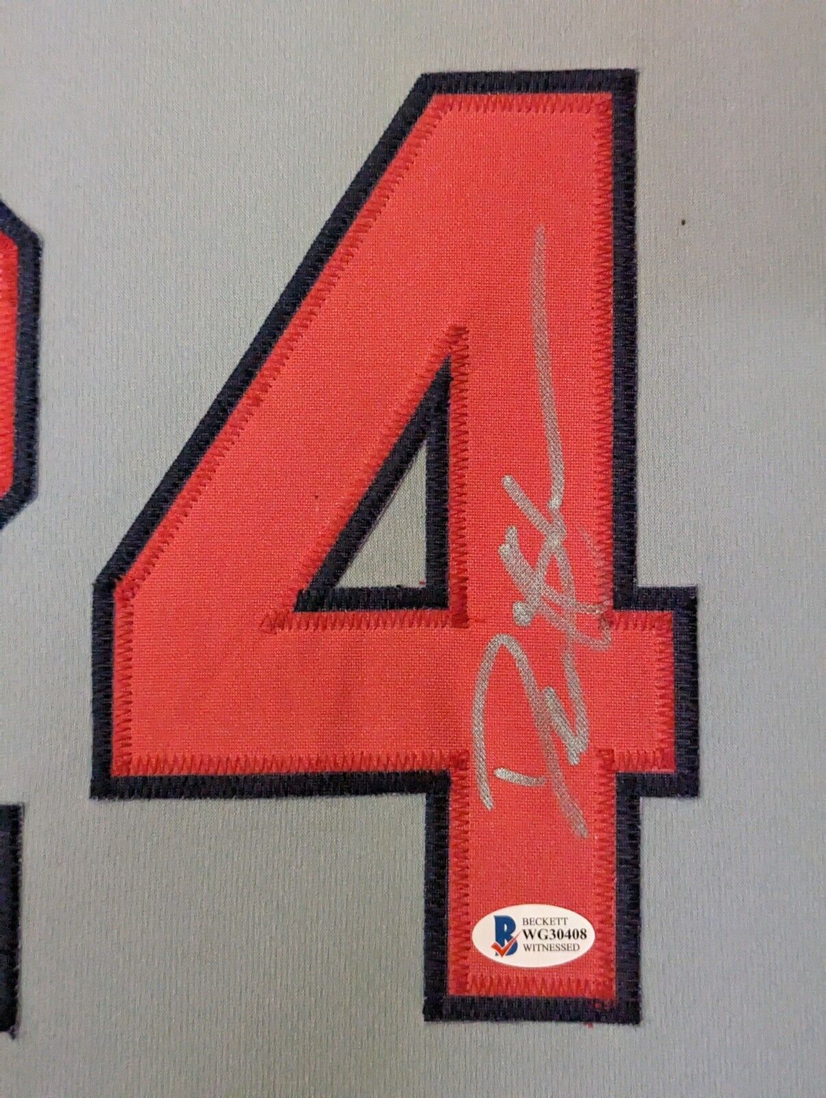 Framed Atlanta Braves Deion Sanders Autographed Signed Jersey Beckett Coa