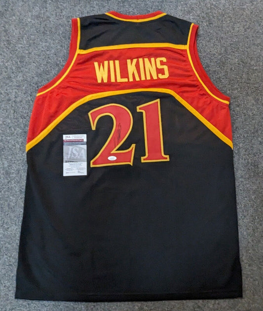 MVP Authentics Atlanta Hawks Dominique Wilkins Autographed Signed Jersey Jsa Coa 112.50 sports jersey framing , jersey framing