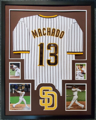 Manny Machado San Diego Padres Autographed Nike Authentic Brown Jersey