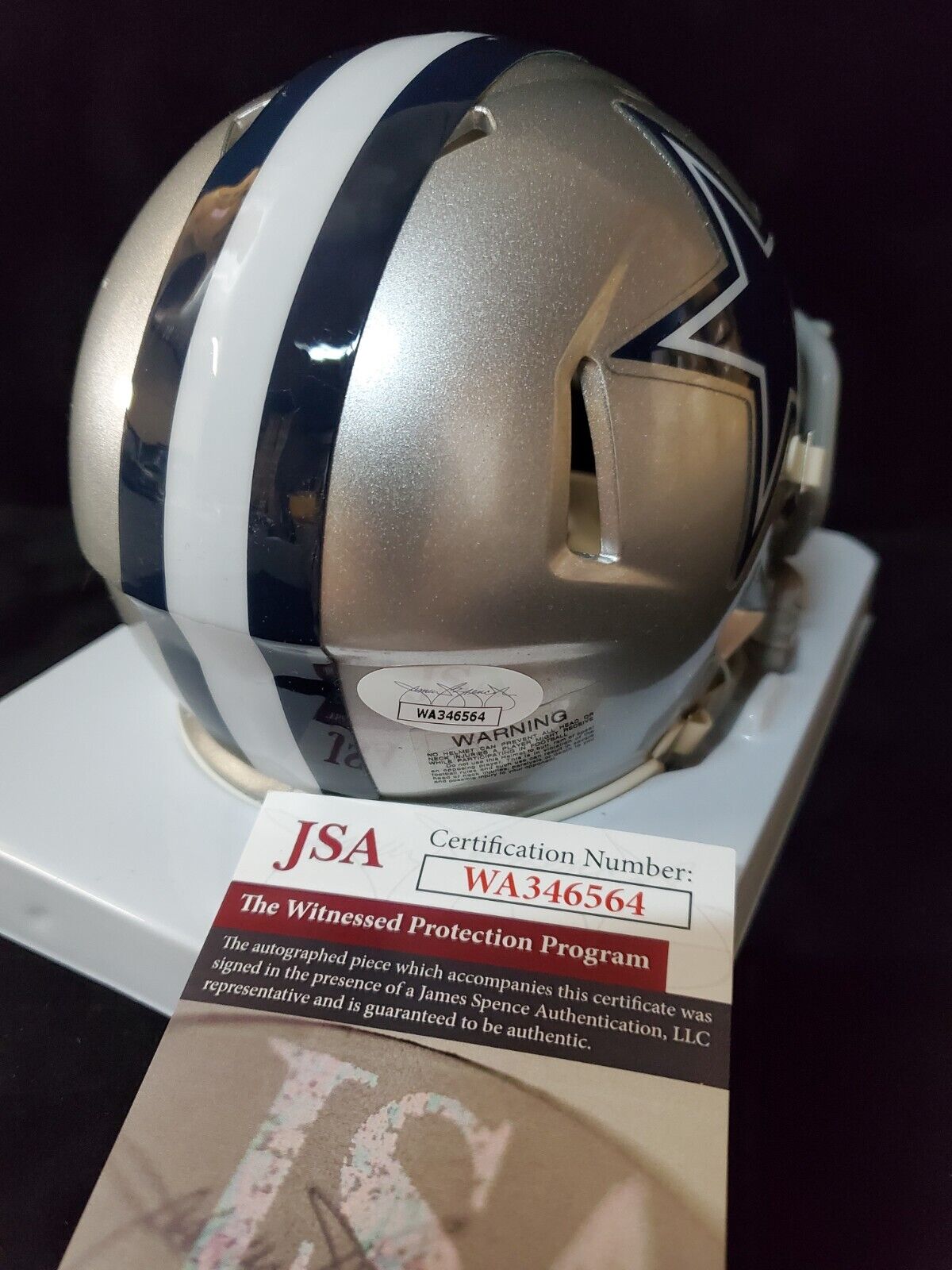 MVP Authentics Dallas Cowboys Tony Tolber Autographed Signed Inscribed Mini Helmet Jsa Coa 76.50 sports jersey framing , jersey framing