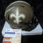 MVP Authentics New Orleans Saints Bryan Bresee Signed Salute To Service Mini Helmet Jsa Coa 99 sports jersey framing , jersey framing
