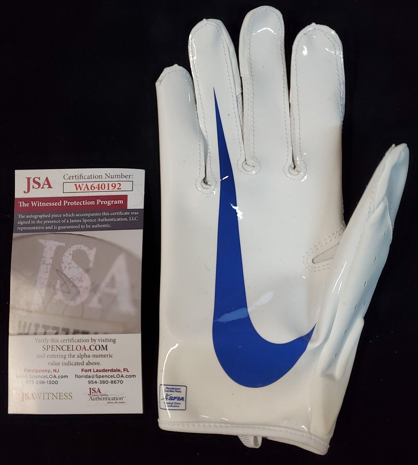 MVP Authentics Denver Broncos Damarri Mathis Autographed Signed Glove Jsa Coa 90 sports jersey framing , jersey framing