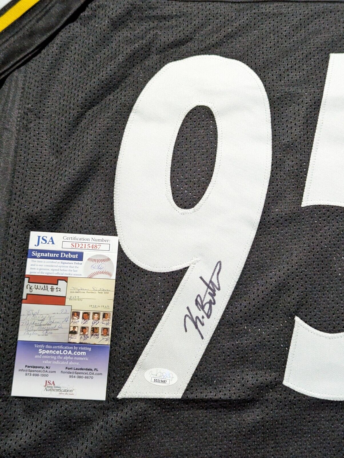 MVP Authentics Pittsburgh Steelers Keeanu Benton Autographed Signed  Jersey Jsa Coa 90 sports jersey framing , jersey framing