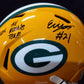 MVP Authentics Green Bay Packers Eric Stokes Signed Insc Full Size Speed Replica Helmet Jsa 225 sports jersey framing , jersey framing