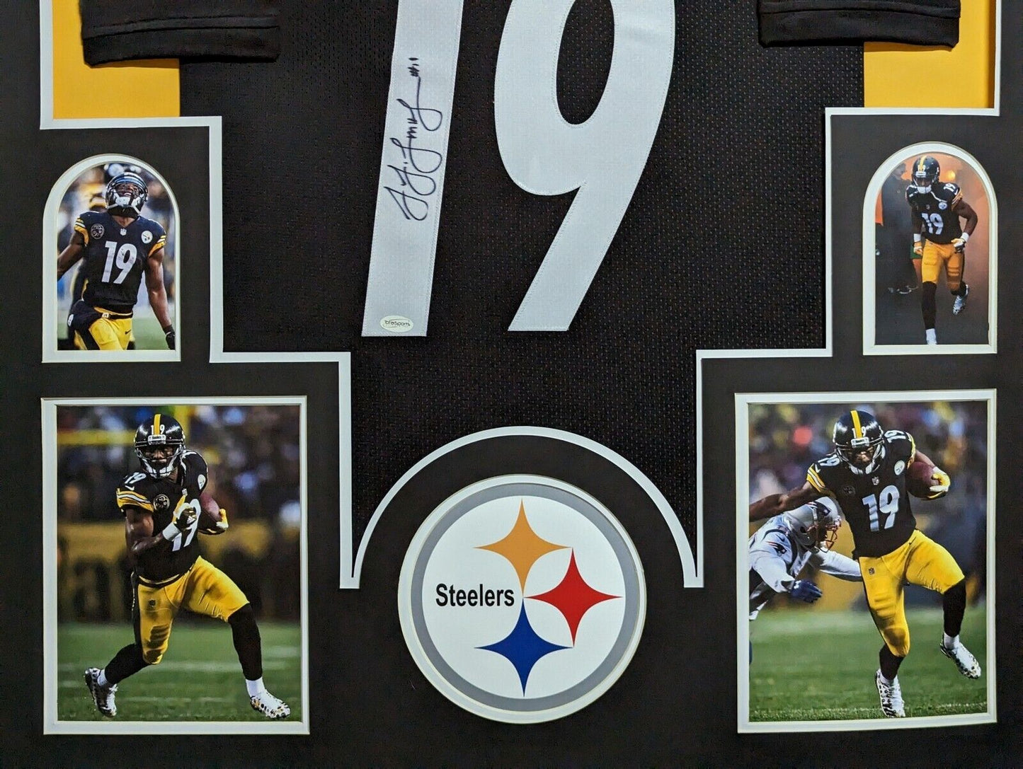MVP Authentics Framed Pittsburgh Steelers Juju Smith-Schuster Autographed Signed Jersey Tse Coa 337.50 sports jersey framing , jersey framing