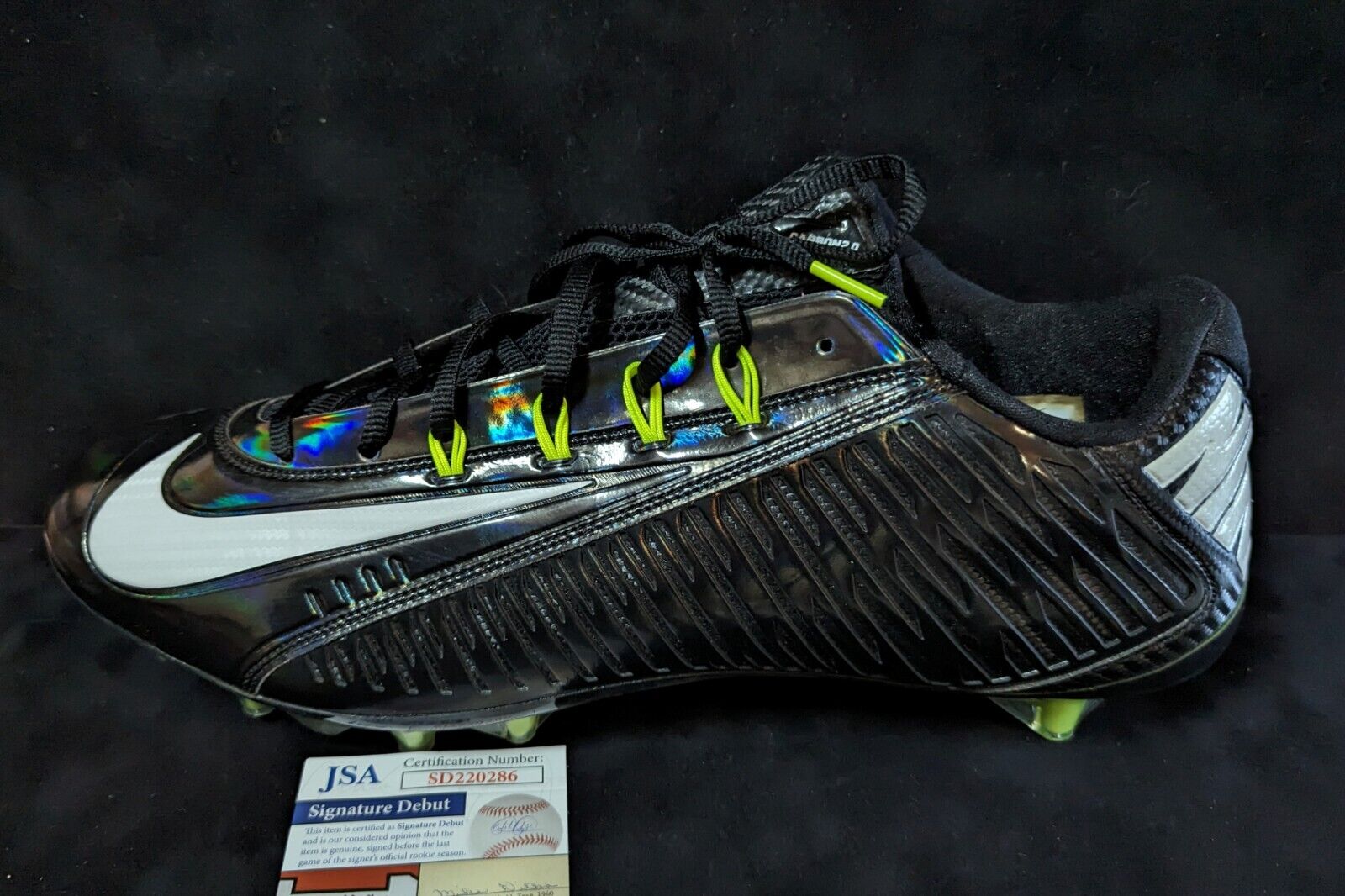 MVP Authentics Pittsburgh Steelers Joey Porter Jr Autographed Signed Cleat Jsa Coa 117 sports jersey framing , jersey framing