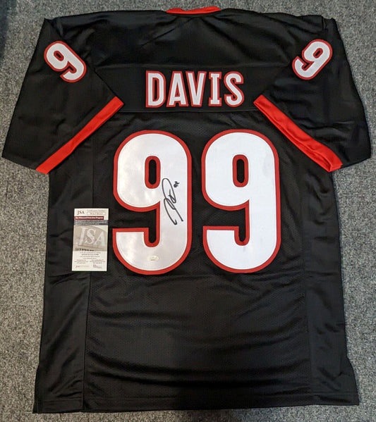 MVP Authentics Georgia Bulldogs Jordan Davis Autographed Signed Jersey Jsa  Coa 144 sports jersey framing , jersey framing