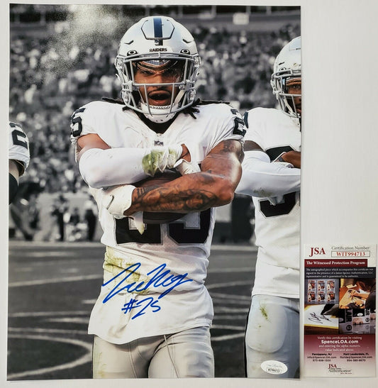 MVP Authentics Las Vegas Raiders Trevon Moehrig Autographed 11X14 Photo Jsa Coa 72 sports jersey framing , jersey framing