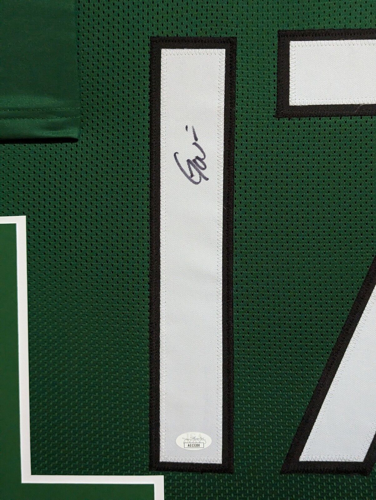 MVP Authentics Framed New York Jets Garrett Wilson Autographed Signed Jersey Jsa Coa 450 sports jersey framing , jersey framing