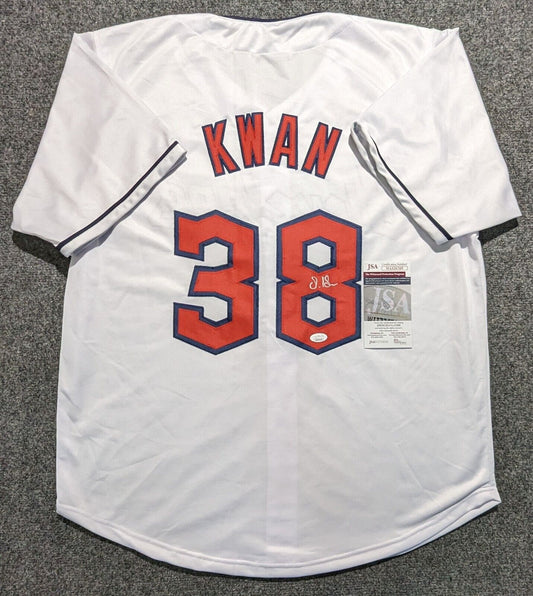 MVP Authentics Steven Kwan Autographed Signed Cleveland Guardians Style Custom Jersey Jsa Coa 225 sports jersey framing , jersey framing