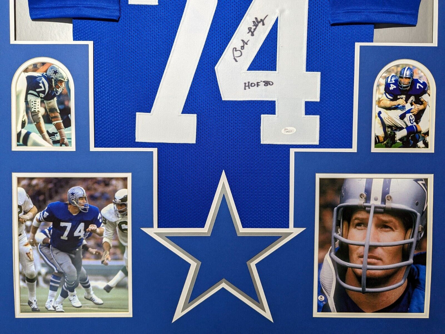 MVP Authentics Framed Dallas Cowboys Bob Lilly Autographed Signed Inscribed Jersey Jsa Coa 360 sports jersey framing , jersey framing