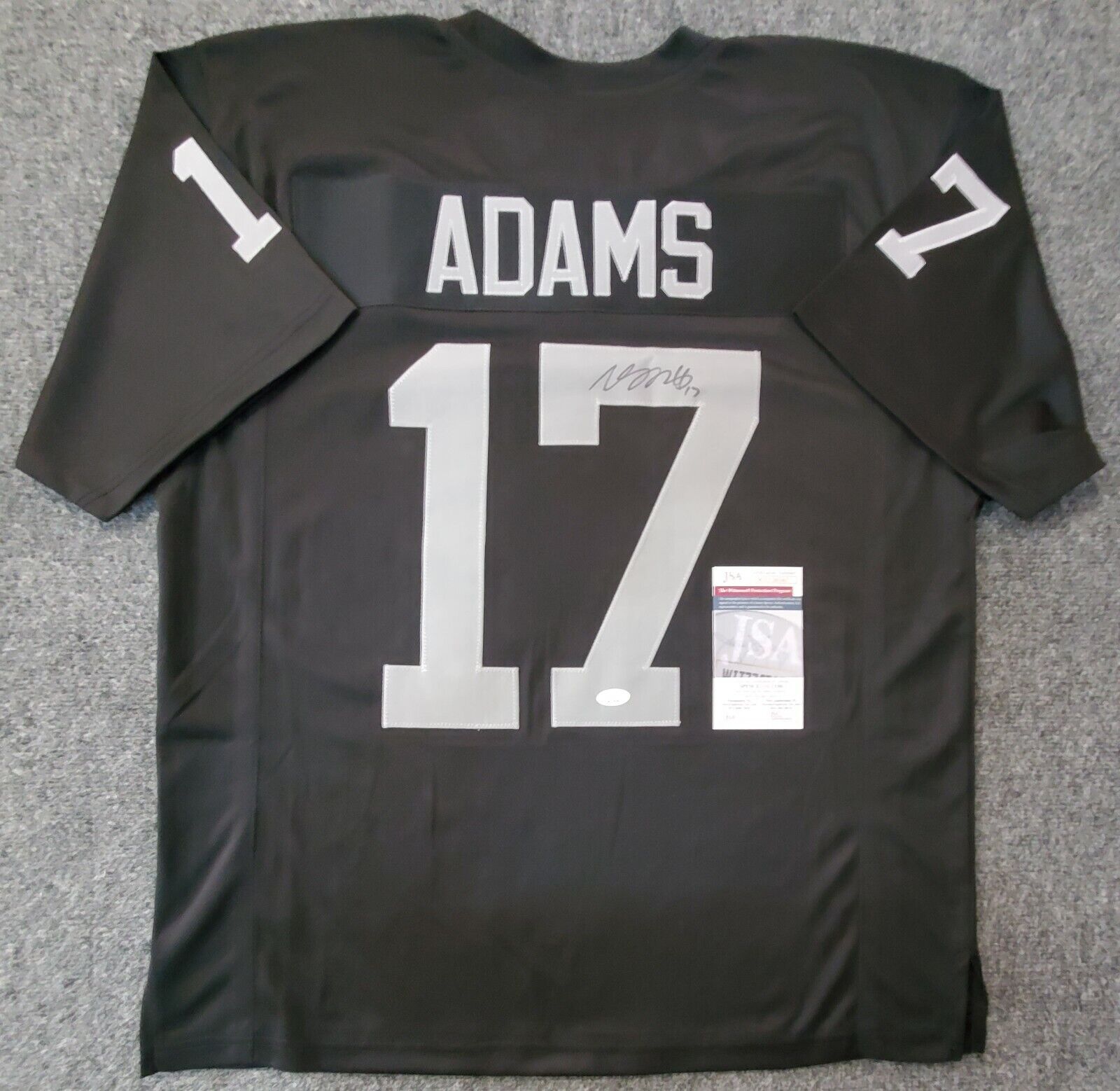 MVP Authentics Las Vegas Raiders Davante Adams Autographed Signed Jersey Jsa Coa 225 sports jersey framing , jersey framing